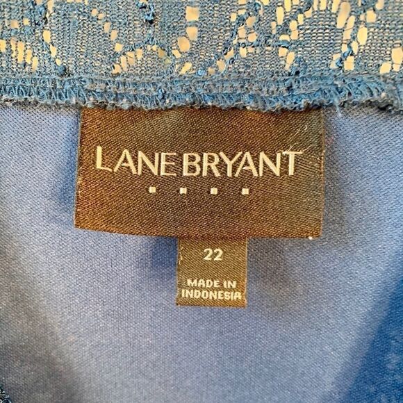 BLUE LACE LINED SIZE 22 by LANE BRYANT - Picture 4 of 6